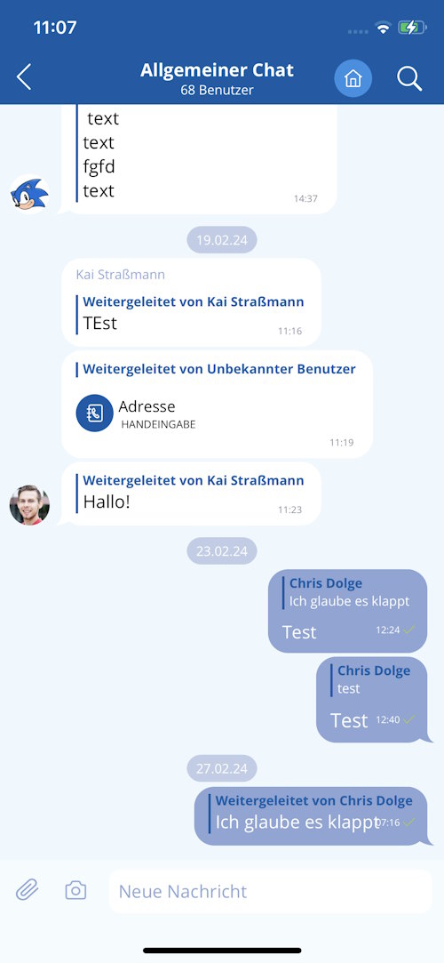 TAIFUN iOS App: Messenger